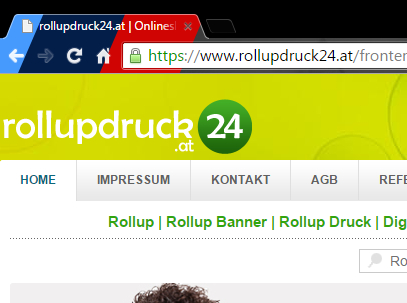 sicher einkaufen bei rollupdruck24.at in Wien.